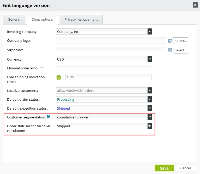 segment settings for language version | BizWebs.com